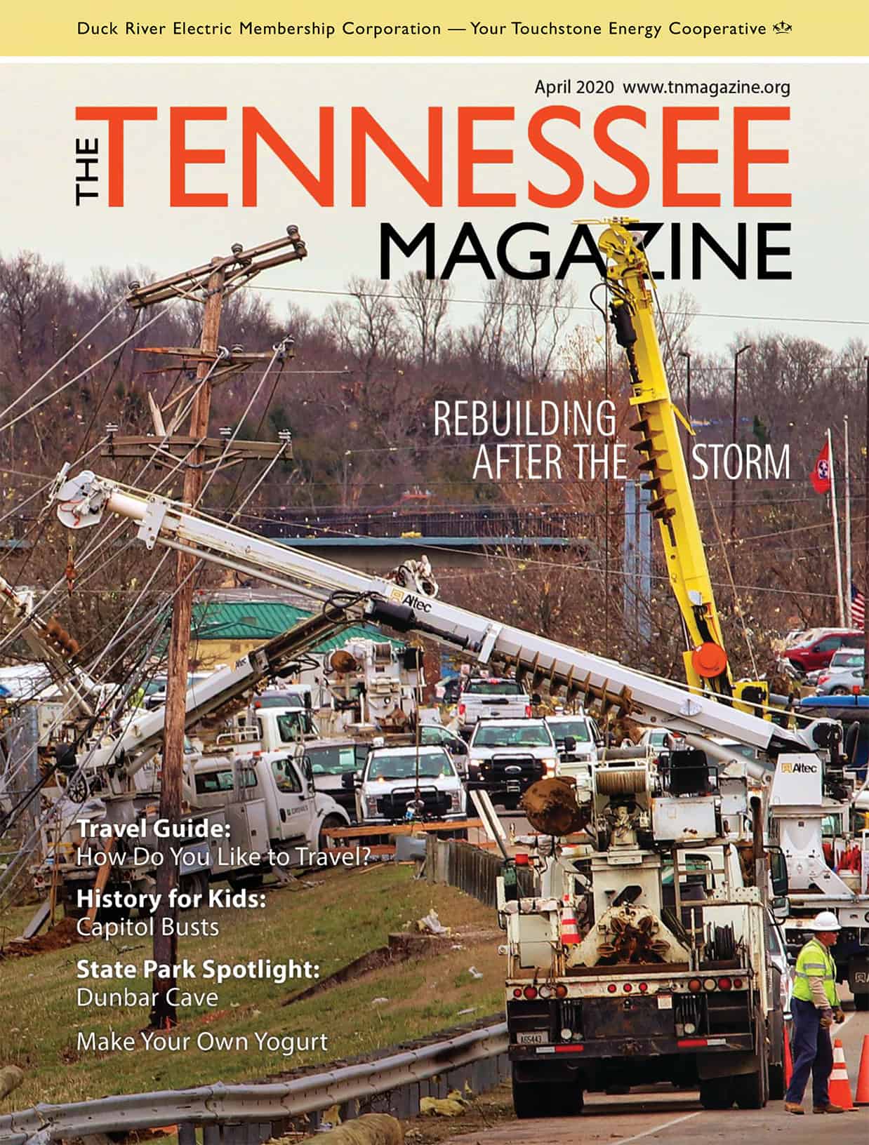 Portada de la revista Tennessee de abril de 2020