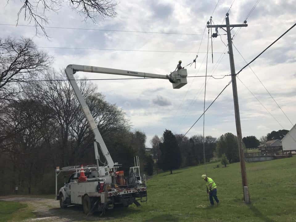 Fijación de la línea eléctrica