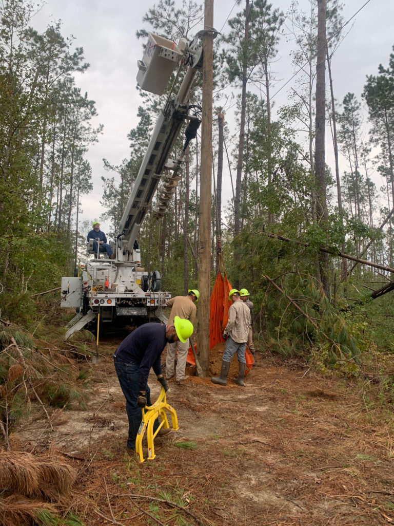 Installation of new power lines