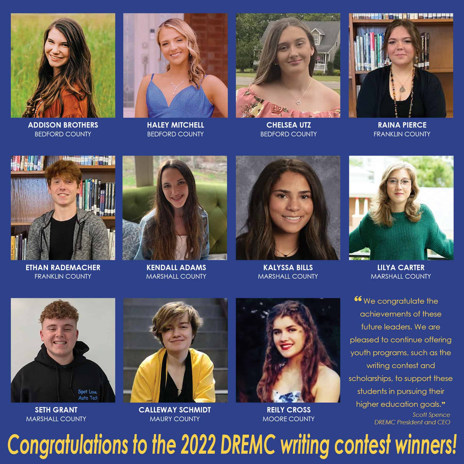 2022 writing contest winners