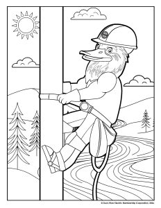 Watts Coloring Page - Climbing Pole