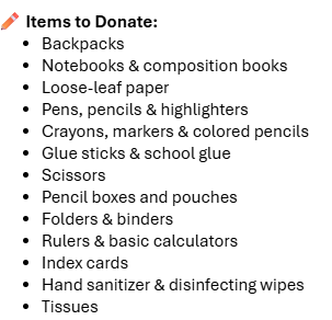 items to donate